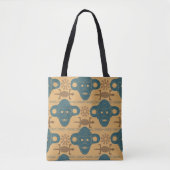 Tote Bag Motif de visage ethnique africain Masque tribal (Devant)