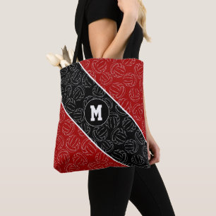 Tote Bag motif de volants de volley-ball en ligne sur fond 