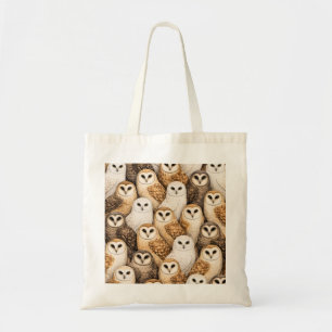 Tote Bag Motif de volée de chouettes effraies oiseau de la