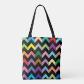Tote Bag Motif de zigzag coloré (Dos)