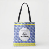 Tote Bag Motif d'eau bleu rétro Otter canoë personnalisé (Devant)