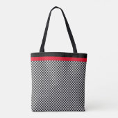 Tote Bag Motif d'échecs noir et blanc (Dos)
