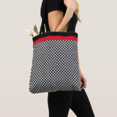 Tote Bag Motif d'échecs noir et blanc (De près)