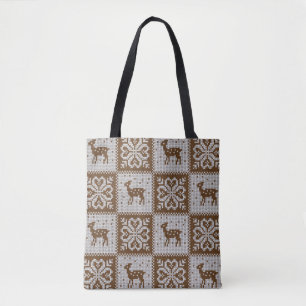 Tote Bag Motif décoratif vintage hiver confit