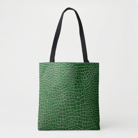 Tote Bag Motif d'effet de cuir vert (Devant)