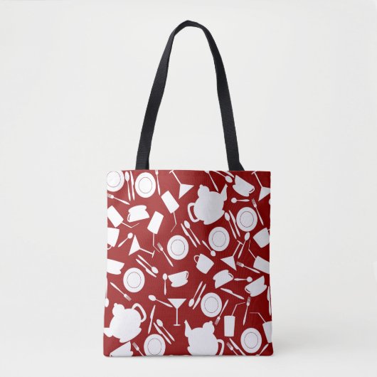 Tote Bag Motif d'éléments de cuisine (Devant)