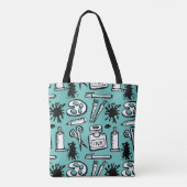 Tote Bag Motif des brosses et objets de peinture artistique (Dos)