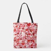 Tote Bag Motif Des Coeurs, Coeurs Rouges, Amour (Dos)