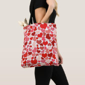 Tote Bag Motif Des Coeurs, Coeurs Rouges, Amour (De près)