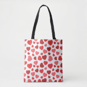 Tote Bag Motif Des Coeurs, Coeurs Rouges, Motif Des Coeurs (Devant)