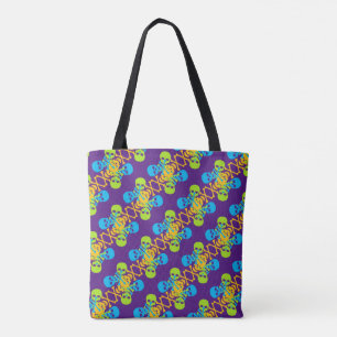 Tote Bag Motif des compétences et des os croisés