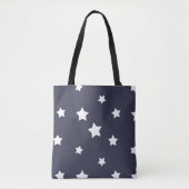 Tote Bag Motif des Etoiles Blanches, mignonnes femmes Fourr (Devant)