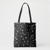 Tote Bag Motif des étoiles d'argent mignonnes | Toute coule (Devant)