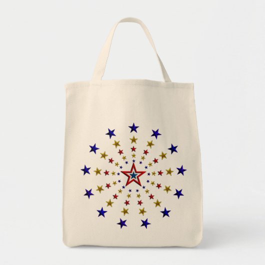 Tote Bag Motif des étoiles patriotiques (Devant)