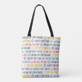 Tote Bag Motif des expressions inspirantes (Dos)