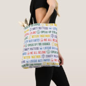 Tote Bag Motif des expressions inspirantes (De près)
