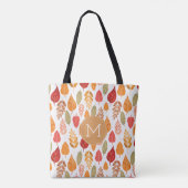 Tote Bag Motif des feuilles d'automne peintes (Dos)