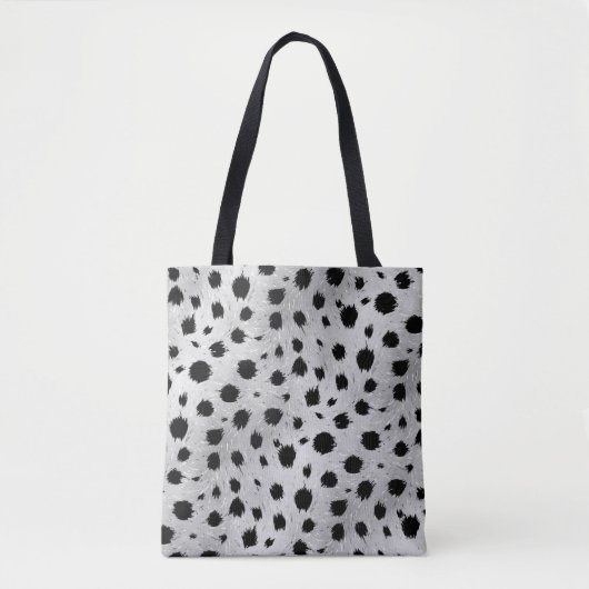 Tote Bag Motif des points Dalmatiens noirs et blancs (Devant)