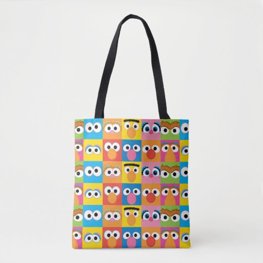 Tote Bag Motif des yeux de caractère de rue Sésame (Devant)