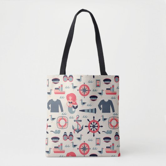 Tote Bag Motif d'espèce marine (Devant)