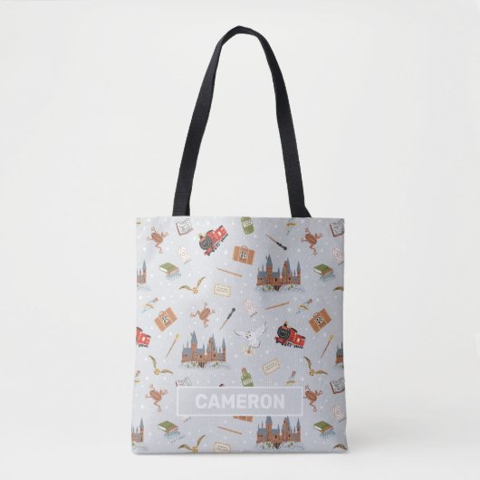 Tote Bag Motif Dessin Animé Harry Potter Hogwarts (Devant)