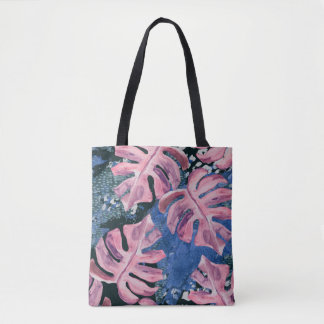 Tote Bag Motif d'été de l'aquarelle Tropical Grunge