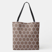 Tote Bag Motif d'étoile géométrique complexe dans des tons (Dos)