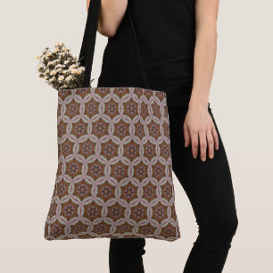 Tote Bag Motif d'étoile géométrique complexe dans des tons