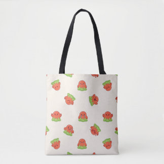 Tote Bag Motif d'expressions de monstre de slime Kawaii Mig