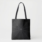 Tote Bag Motif d'Halloween gris noir (Devant)