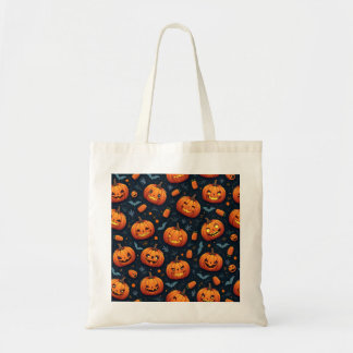 Tote Bag Motif d'horreur d'Halloween coloré |Bonne Hallowee