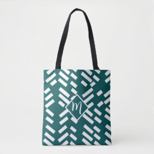 Tote Bag Motif diagonal minimaliste, Monogramme