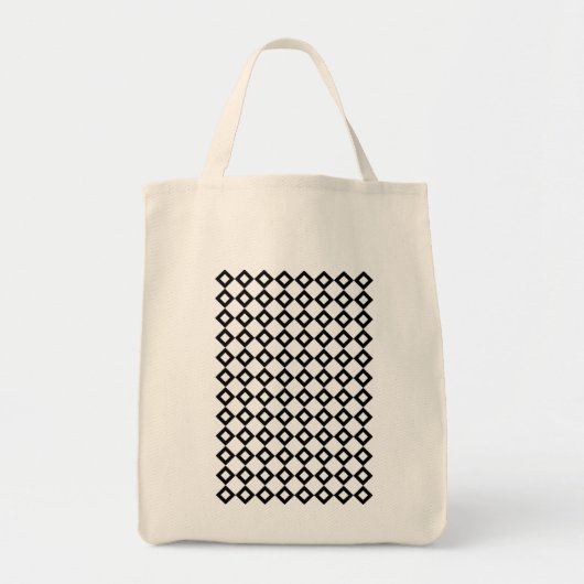 Tote Bag Motif Diamant blanc et noir (Devant)
