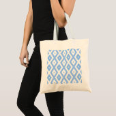 Tote Bag Motif diamant bleu et blanc (Devant (produit))