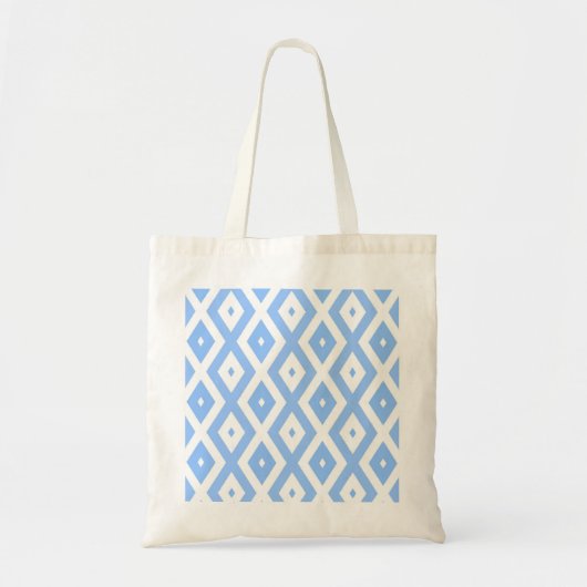 Tote Bag Motif diamant bleu et blanc (Devant)