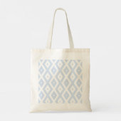 Tote Bag Motif diamant bleu pâle et blanc (Dos)