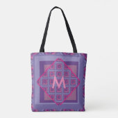 Tote Bag Motif diamant monogramme lavande de la passion vio (Dos)