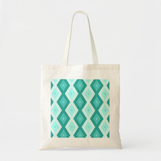 Tote Bag Motif diamant turquoise (Devant)