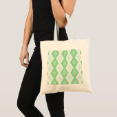 Tote Bag Motif diamant vert pomme (Devant (produit))