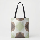 Tote Bag Motif diamant vert subtil (Devant)