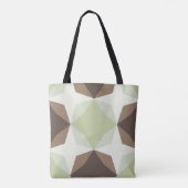 Tote Bag Motif diamant vert subtil (Dos)