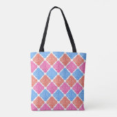 Tote Bag Motif diamants patchwork orné (Dos)