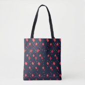Tote Bag Motif Diamants rouges (Devant)