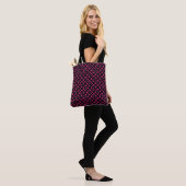 Tote Bag Motif Diamond Black Daisy (Sur le modèle)