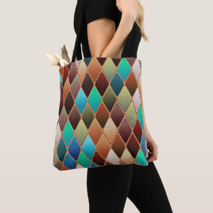 Tote Bag Motif Diamond coloré