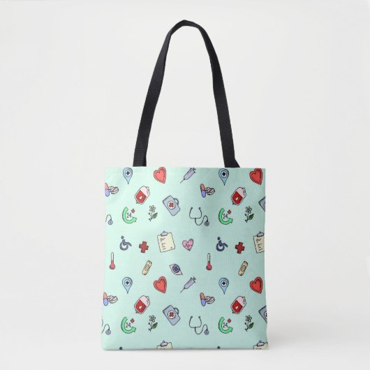 Tote Bag Motif d'icône Médicale (Devant)