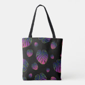 Tote Bag Motif d'illustration de feuille tropicale Monstera (Dos)
