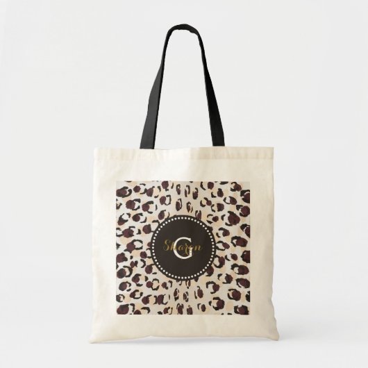 Tote Bag motif d'impression de guépards bruns modernes (Devant)