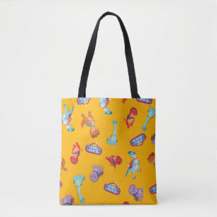 Tote Bag Motif Dino Ranch sur Jaune