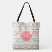 Tote Bag Motif d'inspiration tribale de mignon Monogram (Dos)